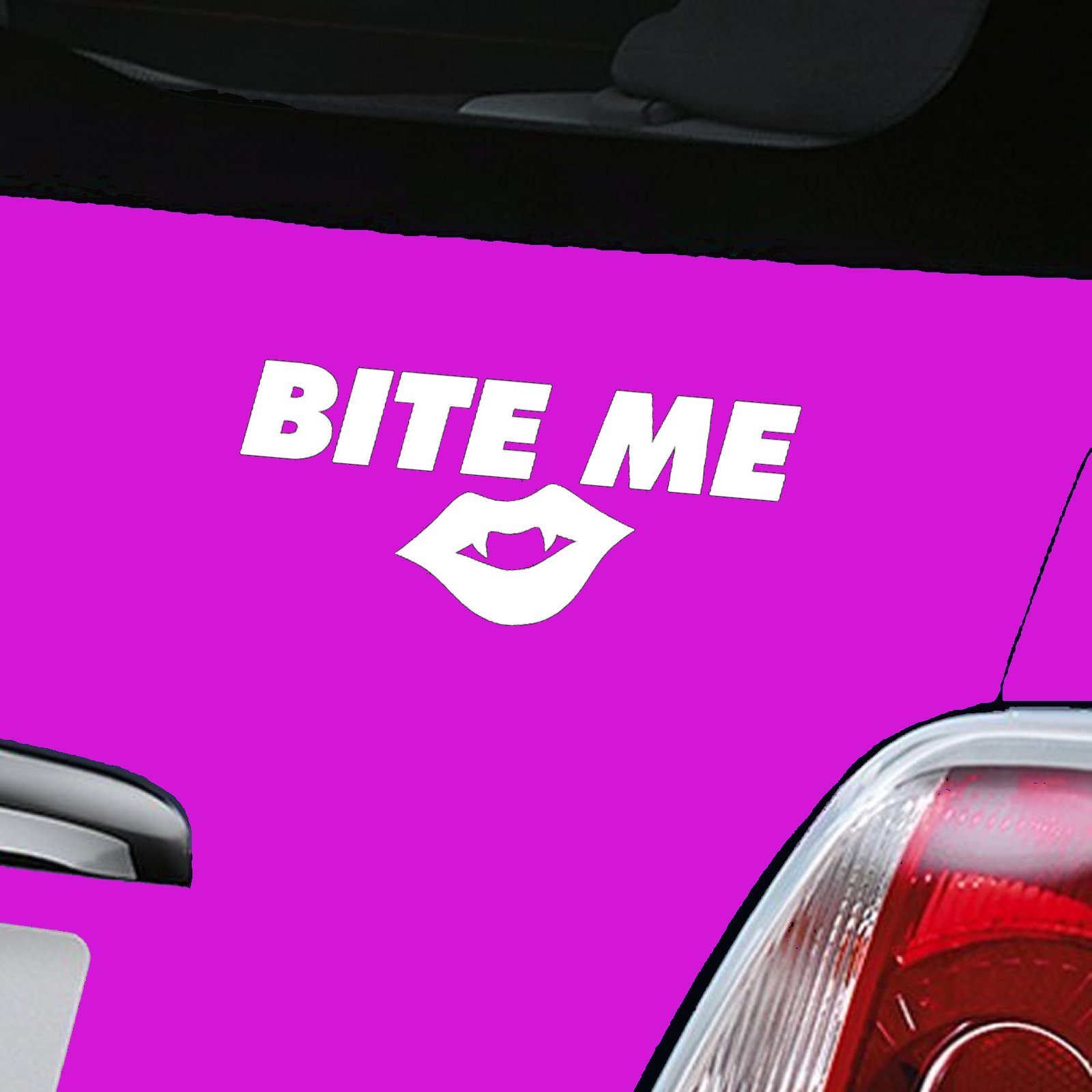 Bite Me Decal - White